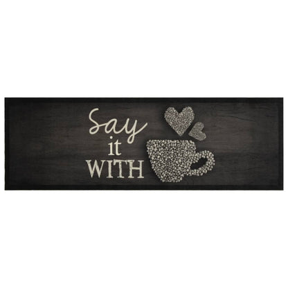 Kuchyňský Koberec Omyvatelný Šálek Černý Samet Šálek