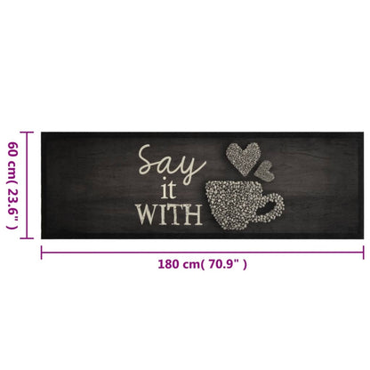 Kuchyňský Koberec Omyvatelný Šálek Černý Samet Šálek