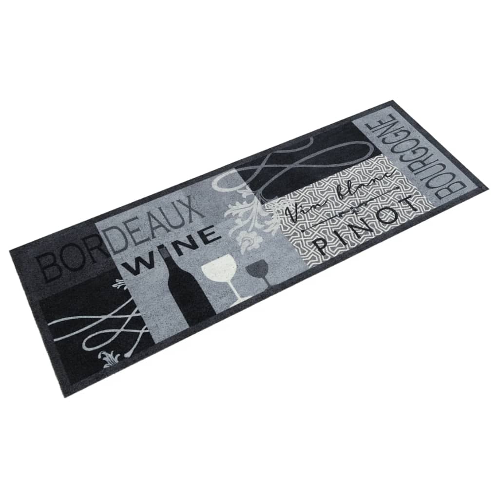Kuchyňský Koberec Omyvatelný Víno Šedý Samet Vínová