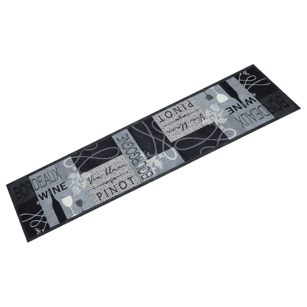 Kuchyňský Koberec Omyvatelný Víno Šedý Samet Vínová