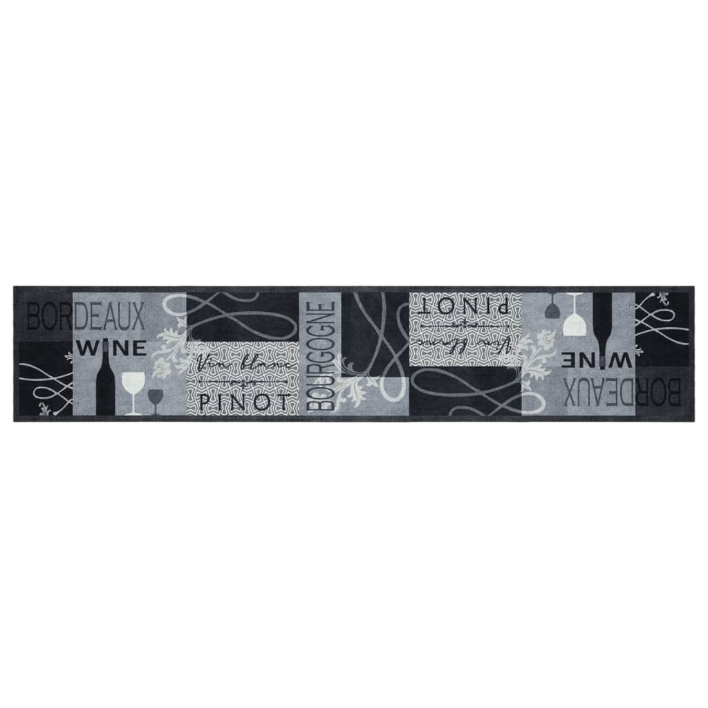 Kuchyňský Koberec Omyvatelný Víno Šedý Samet Vínová