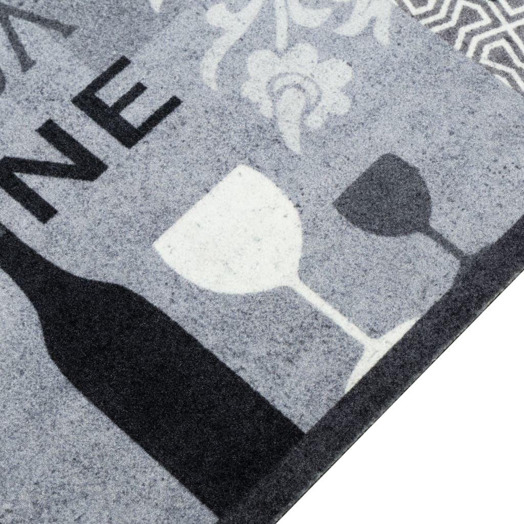 Kuchyňský Koberec Omyvatelný Víno Šedý Samet Vínová