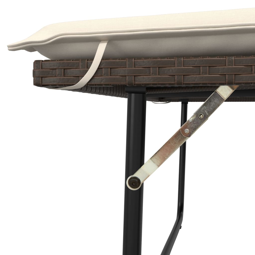 Zahradní Lavice S Poduškami A Podnožkou Polyratan