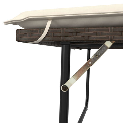 Zahradní Lavice S Poduškami A Podnožkou Polyratan