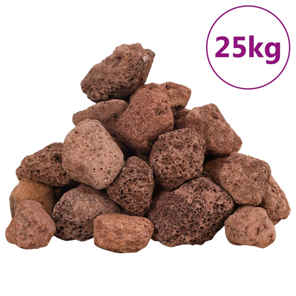 Sopečné Kameny 25 Kg Červené 3–5 Cm
