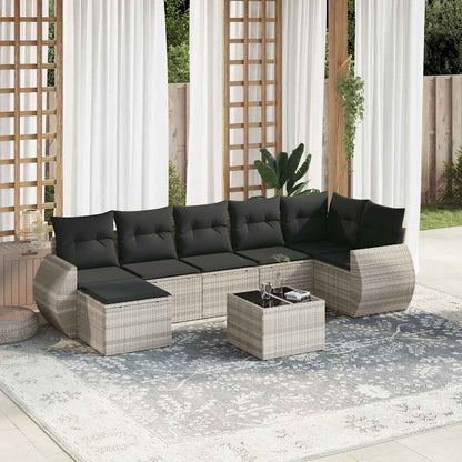 7Dílná Zahradní Sedací Souprava S Poduškami Černá Polyratan