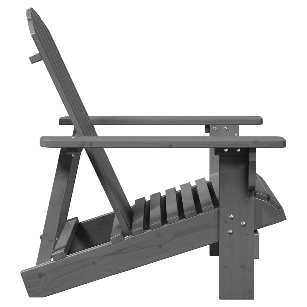 Židle Adirondack Šedá 69 X 85 X 90,5 Cm Masivní Jedle