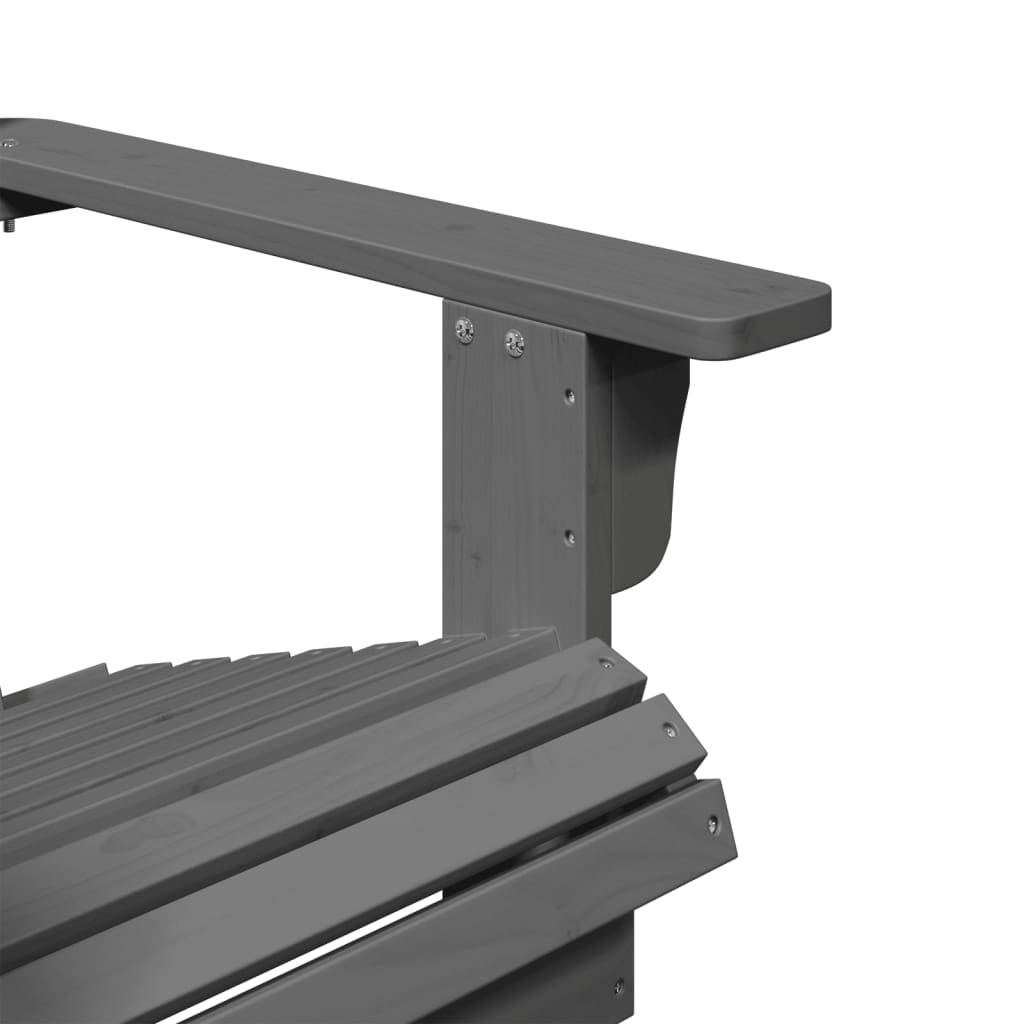 Židle Adirondack Šedá 69 X 85 X 90,5 Cm Masivní Jedle