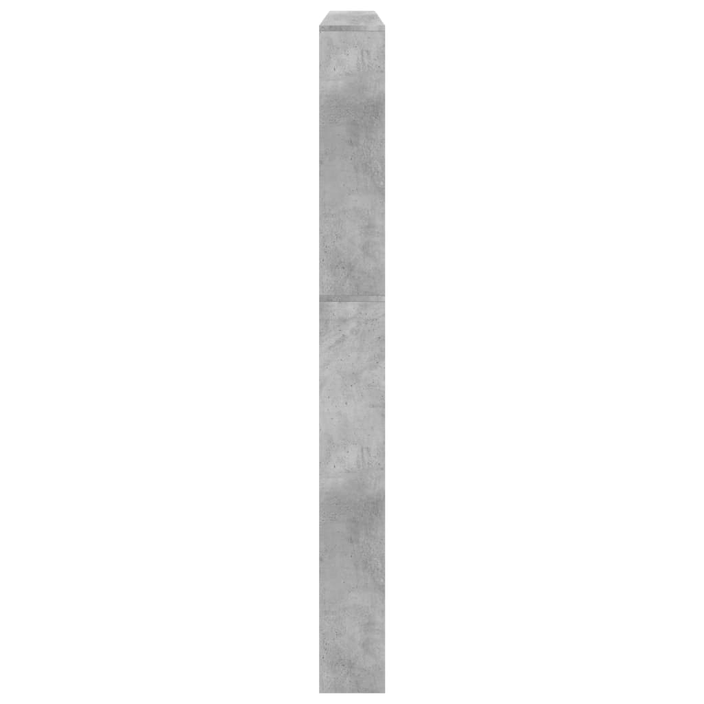 Botník se zrcadlem 5patrový betonově šedý 63 x 17 x 169,5 cm