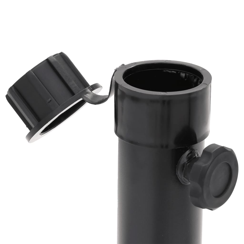 Základna Pro Slunečník Skládací Ø 38/48 Mm Lesklá Černá Ocel