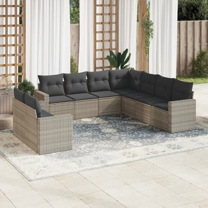 10Dílná Zahradní Sedací Souprava S Poduškami Béžová Polyratan