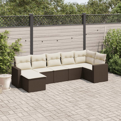 8Dílná Zahradní Sedací Souprava S Poduškami Béžová Polyratan