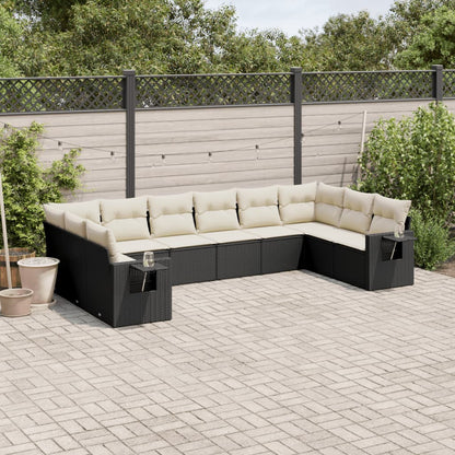 10Dílná Zahradní Sedací Souprava S Poduškami Šedá Polyratan