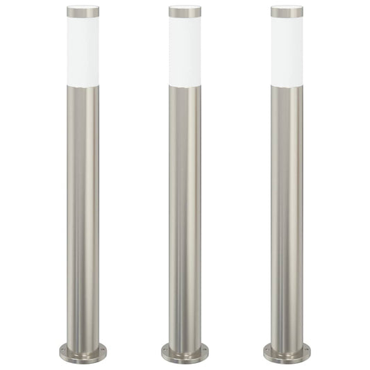 Sloupková Světla 3 Ks 80 Cm Nerezová Ocel Ip44