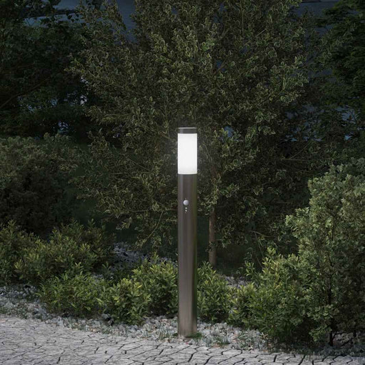 Sloupkové Svítidlo Se Senzorem 80 Cm Nerezová Ocel Ip44