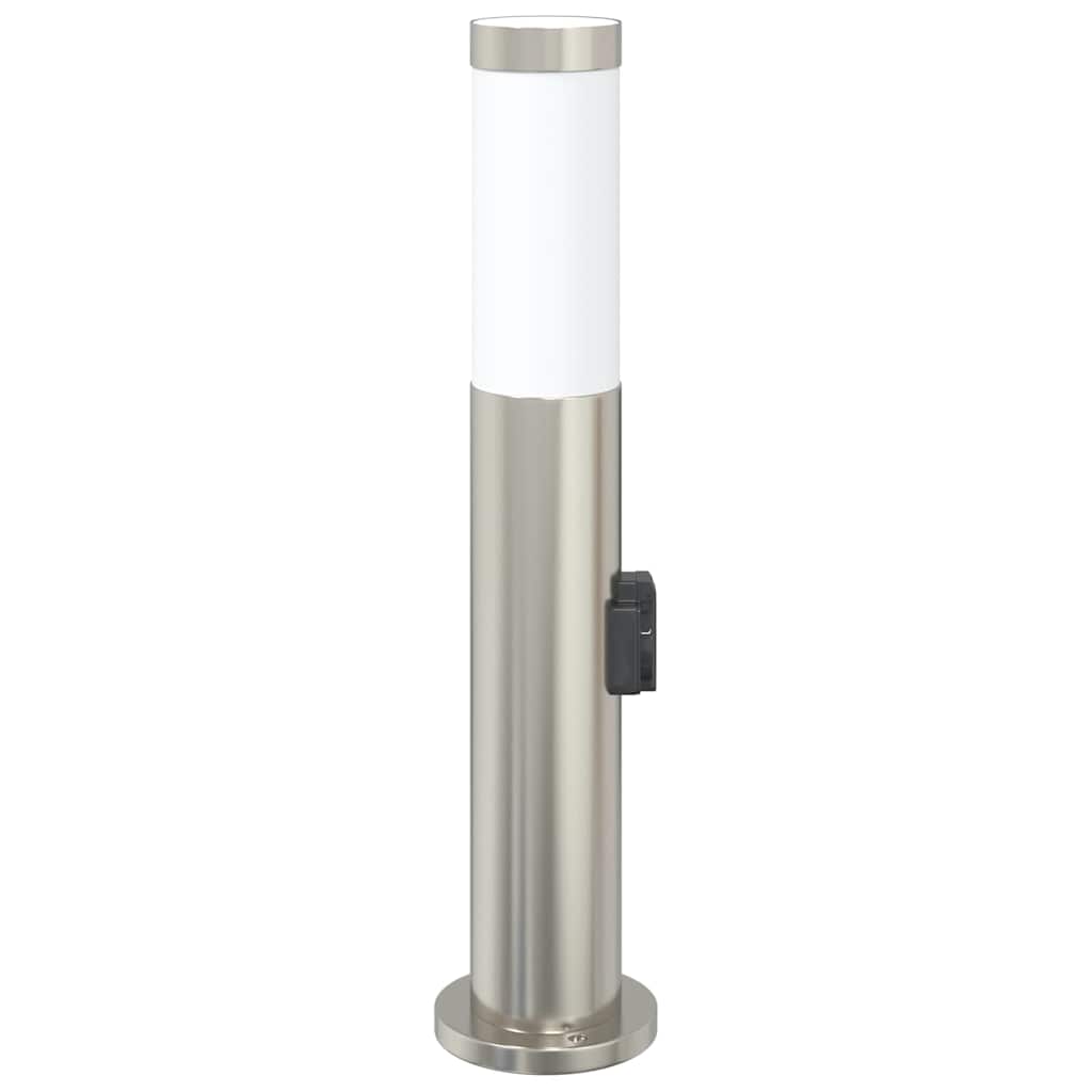 Sloupkové Svítidlo Se Zásuvkou 50 Cm Nerezová Ocel Ip44