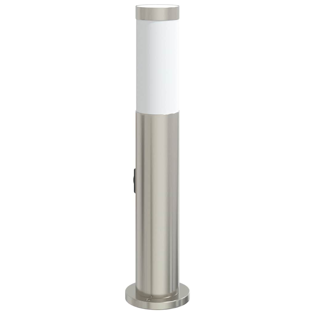 Sloupkové Svítidlo Se Zásuvkou 50 Cm Nerezová Ocel Ip44