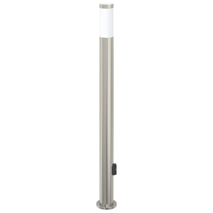 Sloupkové Svítidlo Se Zásuvkou 110 Cm Nerezová Ocel Ip44