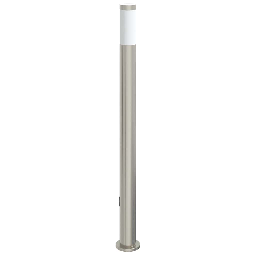 Sloupkové Svítidlo Se Zásuvkou 110 Cm Nerezová Ocel Ip44