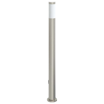 Sloupkové Svítidlo Se Zásuvkou 110 Cm Nerezová Ocel Ip44