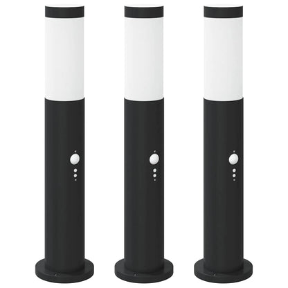 Sloupková Světla Se Senzorem 3 Ks 50 Cm Nerezová Ocel Ip44