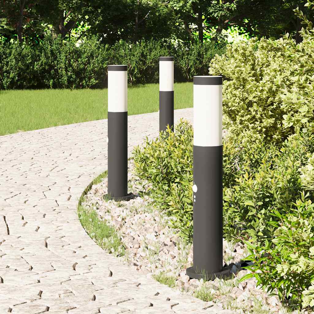 Sloupková Světla Se Senzorem 3 Ks 50 Cm Nerezová Ocel Ip44