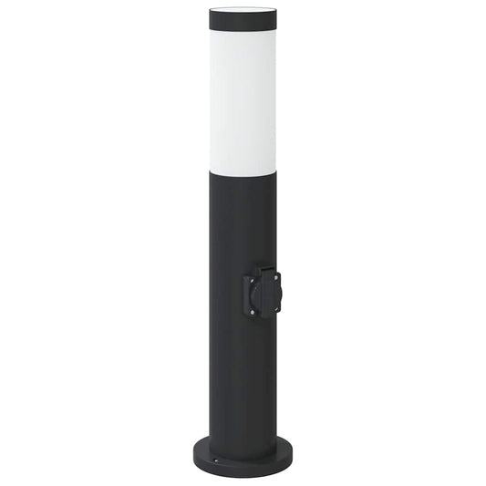 Sloupkové Svítidlo Se Zásuvkou 50 Cm Nerezová Ocel Ip44