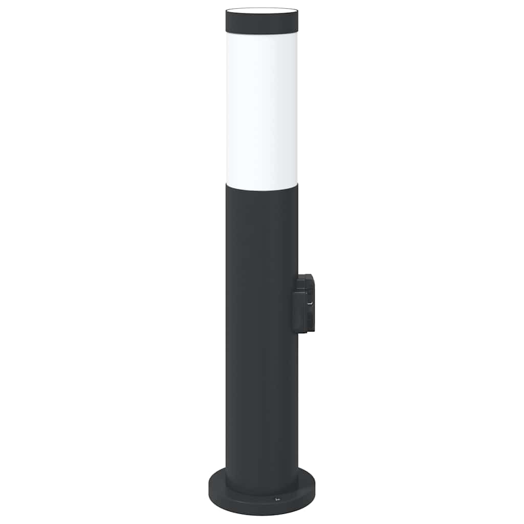 Sloupkové Svítidlo Se Zásuvkou 50 Cm Nerezová Ocel Ip44