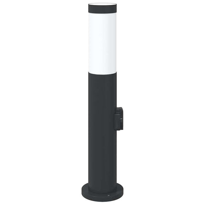 Sloupkové Svítidlo Se Zásuvkou 50 Cm Nerezová Ocel Ip44