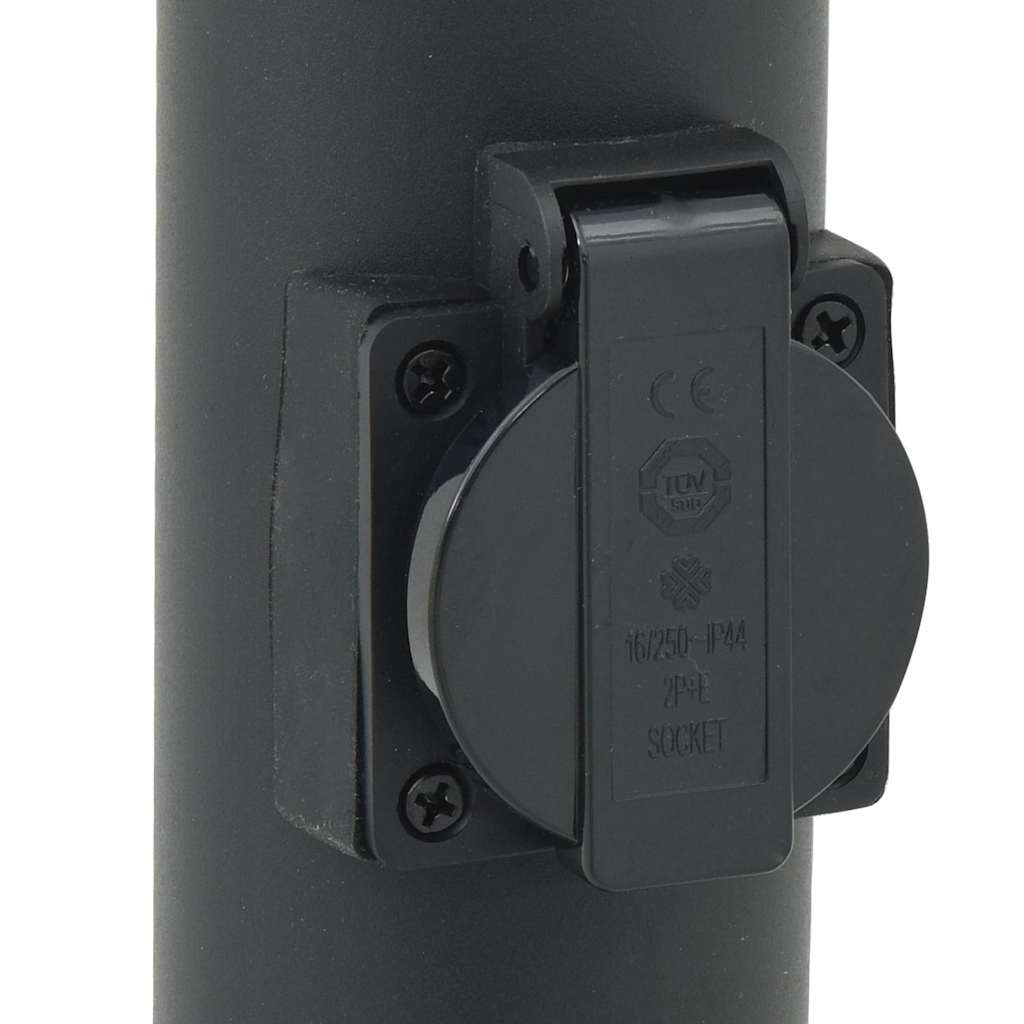 Sloupkové Svítidlo Se Zásuvkou 50 Cm Nerezová Ocel Ip44