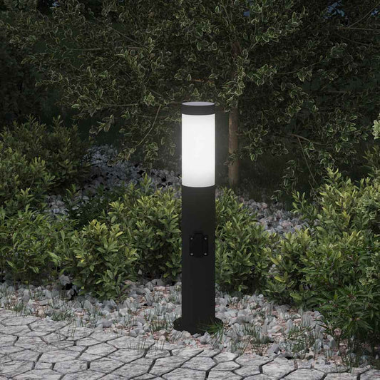 Sloupkové Svítidlo Se Zásuvkou 50 Cm Nerezová Ocel Ip44