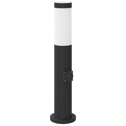 Sloupková Světla Se Zásuvkou 3 Ks 50 Cm Nerezová Ocel Ip44