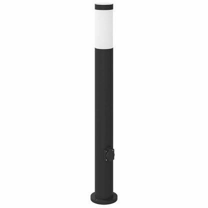 Sloupkové Svítidlo Se Zásuvkou 80 Cm Nerezová Ocel Ip44