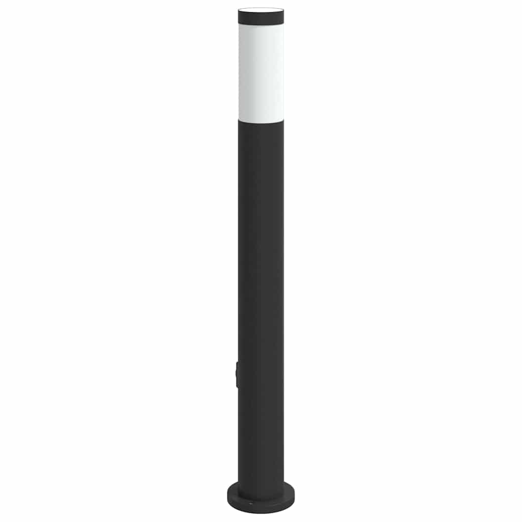 Sloupkové Svítidlo Se Zásuvkou 80 Cm Nerezová Ocel Ip44