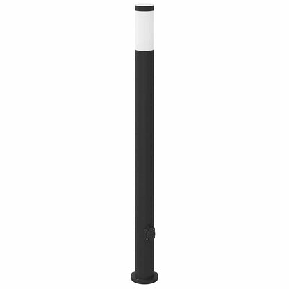 Sloupkové Svítidlo Se Zásuvkou 110 Cm Nerezová Ocel Ip44