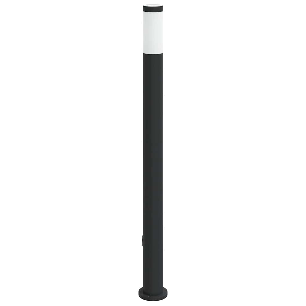 Sloupkové Svítidlo Se Zásuvkou 110 Cm Nerezová Ocel Ip44