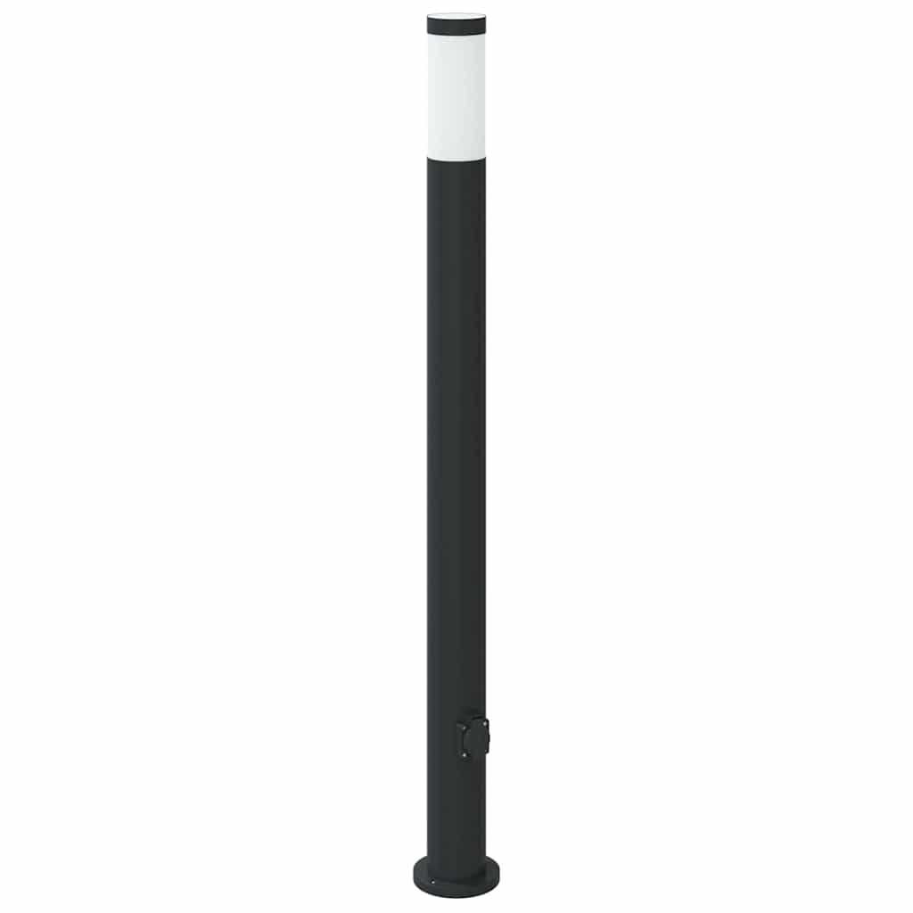 Sloupková Světla Se Zásuvkou 3 Ks 110 Cm Nerezová Ocel Ip44