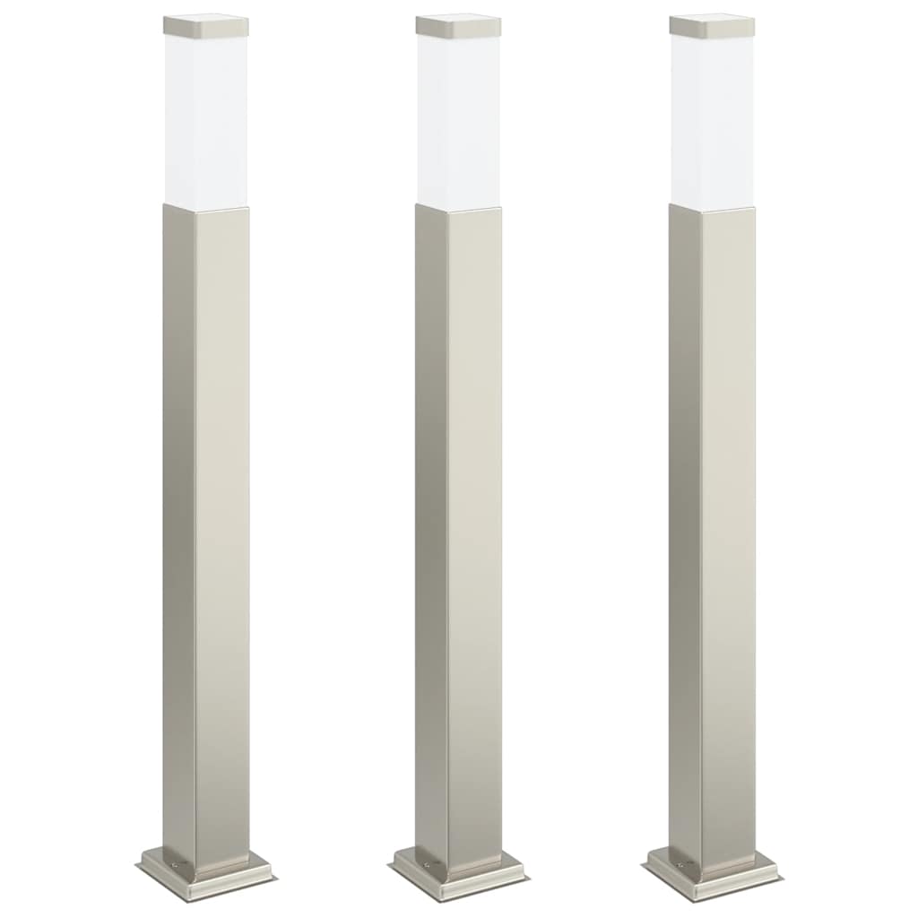 Sloupková Světla 3 Ks 80 Cm Nerezová Ocel Ip44