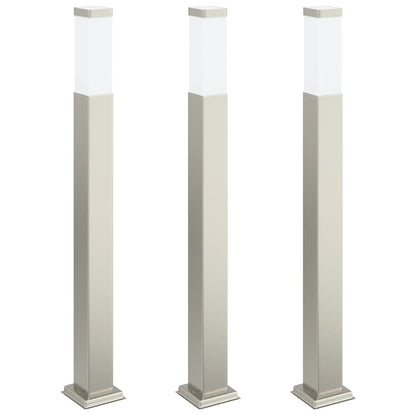 Sloupková Světla 3 Ks 80 Cm Nerezová Ocel Ip44