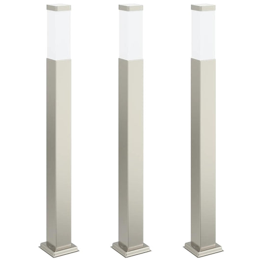 Sloupková Světla 3 Ks 80 Cm Nerezová Ocel Ip44