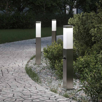 Sloupková Světla Se Senzorem 3 Ks 50 Cm Nerezová Ocel Ip44