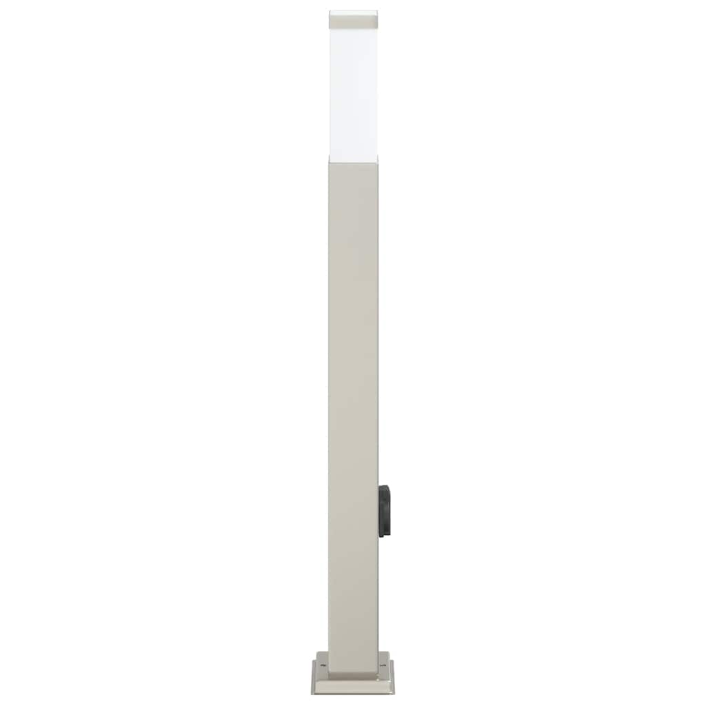 Sloupkové Svítidlo Se Zásuvkou 80 Cm Nerezová Ocel Ip44