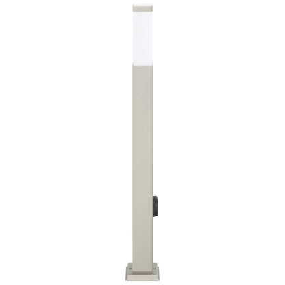 Sloupkové Svítidlo Se Zásuvkou 80 Cm Nerezová Ocel Ip44