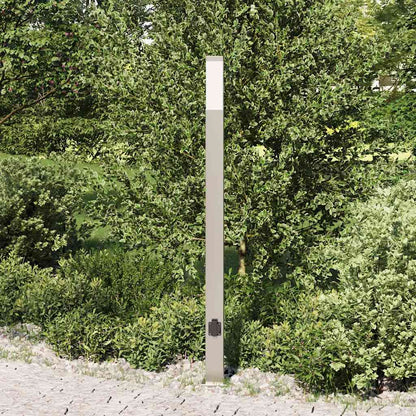 Sloupkové Svítidlo Se Zásuvkou 110 Cm Nerezová Ocel Ip44