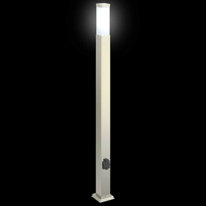 Sloupkové Svítidlo Se Zásuvkou 110 Cm Nerezová Ocel Ip44