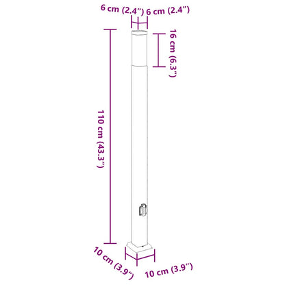 Sloupková Světla Se Zásuvkou 3 Ks 110 Cm Nerezová Ocel Ip44