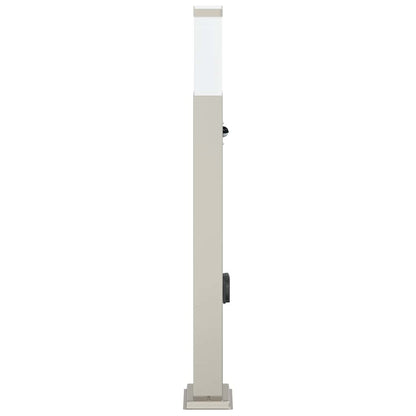 Sloupkové Svítidlo Se Senzorem A Zásuvkou 80 Cm Nerezová Ocel Ip44