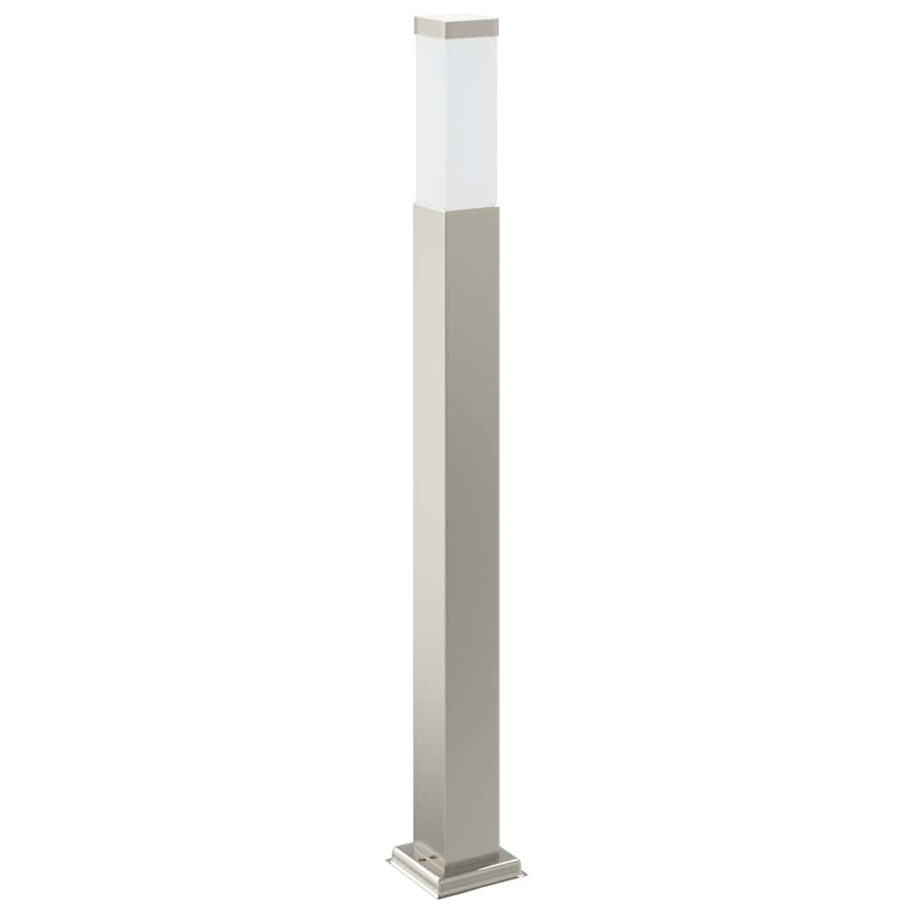 Sloupkové Svítidlo Se Senzorem A Zásuvkou 80 Cm Nerezová Ocel Ip44