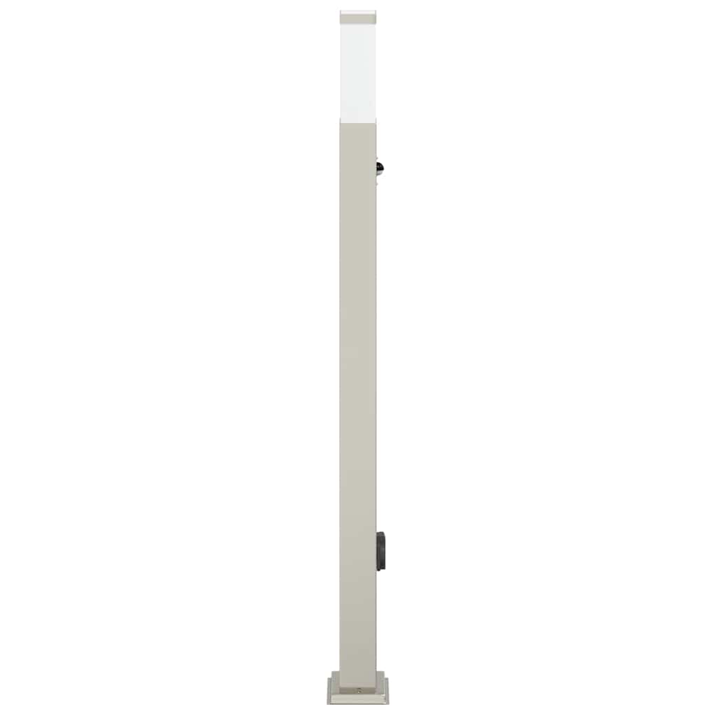 Sloupkové Svítidlo Se Senzorem A Zásuvkou 110 Cm Nerezová Ocel Ip44