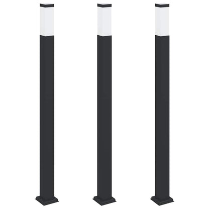 Sloupková Světla 3 Ks 110 Cm Černá Ip44